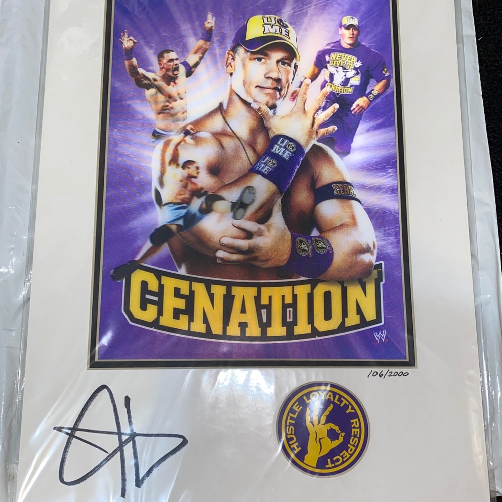 Signed John cena 3D poster
